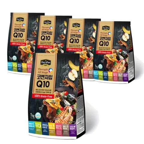 데이스포 테라픽 코엔자임 Q10 강아지 전연령사료 1kg X5개