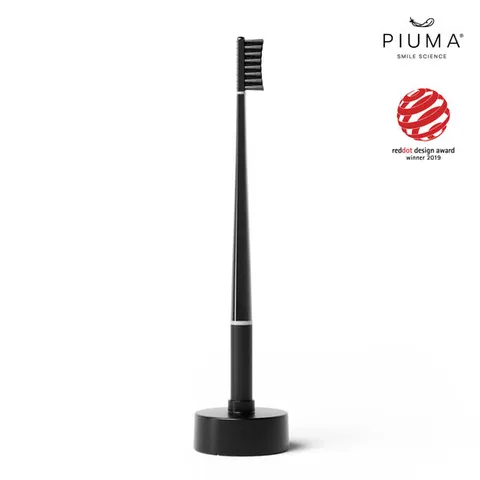 피우마 화이트닝 퍼펙트블랙 칫솔+받침 세트 이탈리아 프리미엄