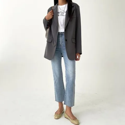 티자라 민자 패턴 여성 가을 둥근 단화 매듭