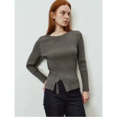 [Melissa] 벨트 디테일 니트  그레이 (ML4851B113)