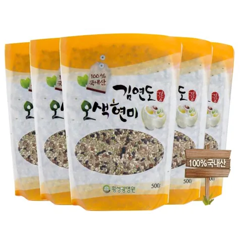 김연도 오색현미 500g  8봉+ 웰빙혼합10곡 500g 8봉