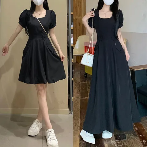 [아리엘스타일]주말코디룩 여름원피스 블랙던원피스