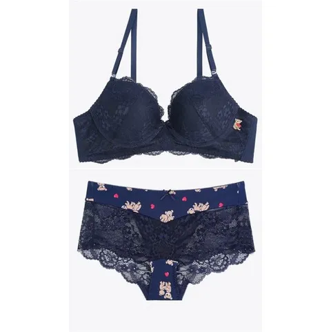 [ 롯데백화점 ][예스]앙큼 곰돌이 레이스 브라 레이스 팬티세트 YSWBZB13YSWPZB13