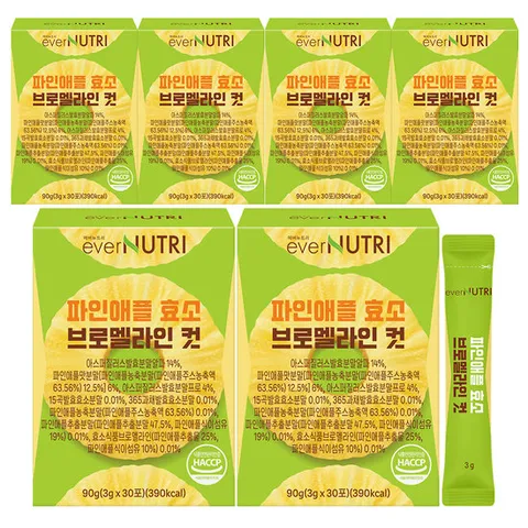 에버뉴트리 브로멜라인 파인애플 효소 6박스