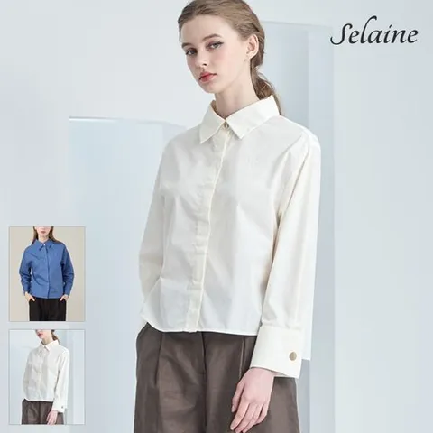 [로코엘라]앤더스 여성 세미 크롭 셔츠 3종택1