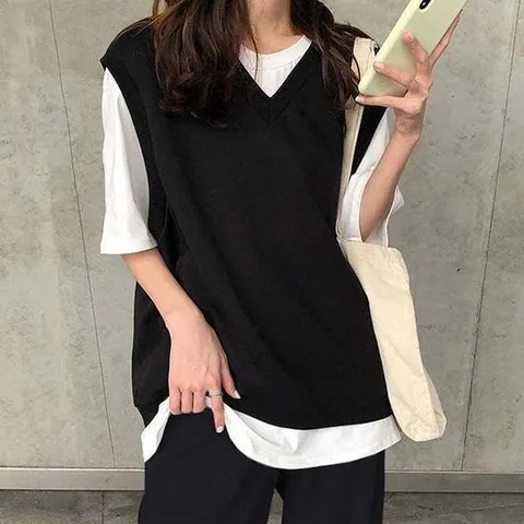 데이데이 그릭스 브이넥 조끼