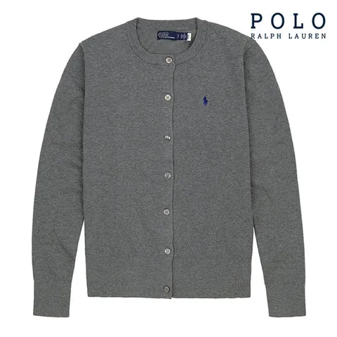 [POLO RALPH LAUREN] 폴로 랄프로렌 여성 코튼 블렌드 가디건 다크그레이