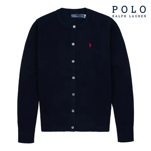 [POLO RALPH LAUREN] 폴로 랄프로렌 여성 코튼 블렌드 가디건 네이비