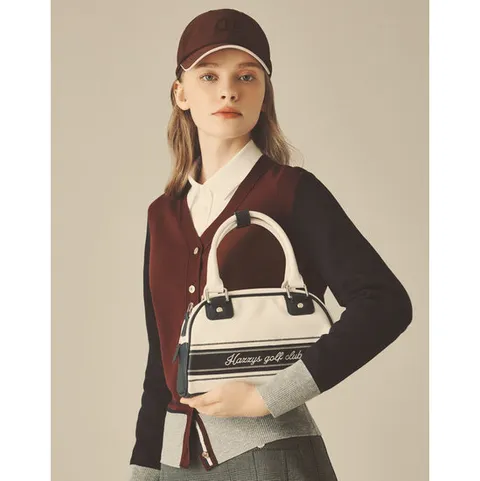 헤지스 골프 여성 24FW 가격인하아이보리 Iris 자수 미니 보스턴 HWGF4F602IV