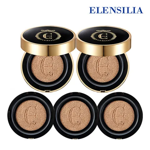 [GS단독+더블쿠폰]엘렌실라 에스카르고 에센스 커버쿠션 프리미엄 (본품2+리필3)+폼클렌저 20ml