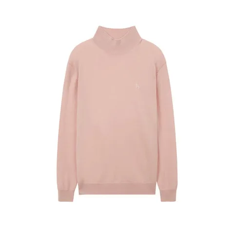 [TAG가 389000원]헤지스 남성 24FW PREMIUM CASHMERE 핑크 캐시미어 100% 하프 터틀 니트 HZSW4D464P1