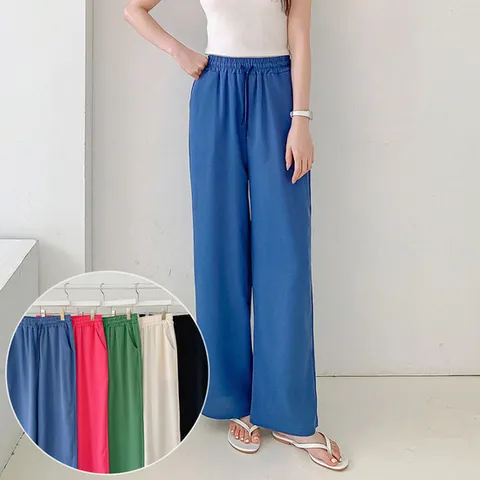 [비비드글램]주지에 와이드팬츠 5color / 쿨바지 여름 시원한