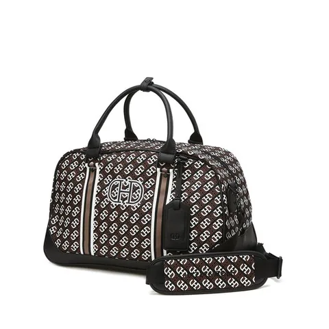 헤지스 골프 여성 24FW ONLINE EXCLUSIVE 아이보리 여성 H로고 패턴 보스턴 백 HWGF4F902IV