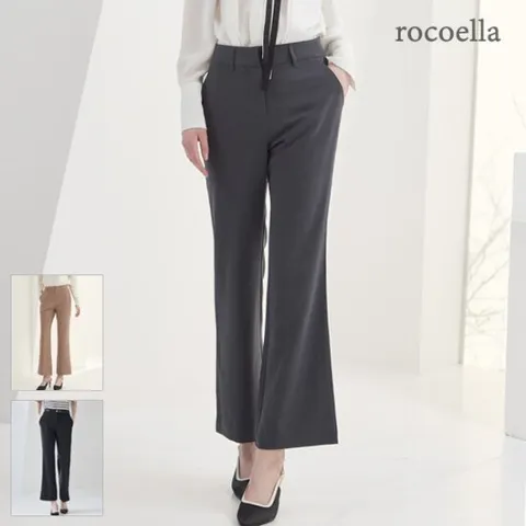 로코엘라 마일리 링클프리 여성 세미 플레어 슬랙스