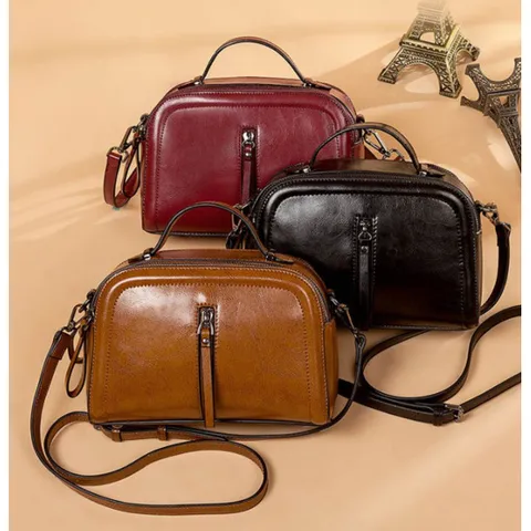 럭셔리 소가죽 여성 크로스백 미니 가방