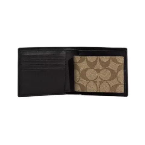 [코치] 특가 남성 3 IN 1 지갑 시그니처 캔버스 CX209