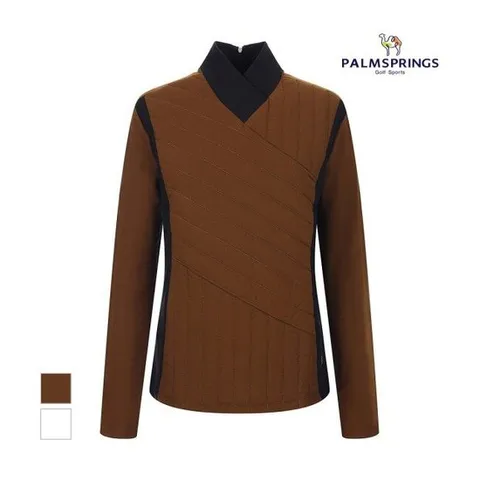 [팜스프링스][팜스프링스] 여성 누빔 배색티셔츠 STZL214251