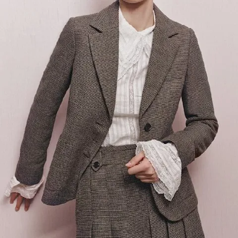 울 캐시 테일러드 자켓