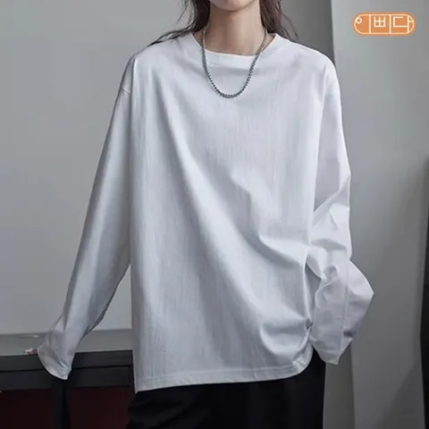 [이삐다]여성 레귤러핏 코마사 무지 긴팔면티셔츠 이너티 WPR1T