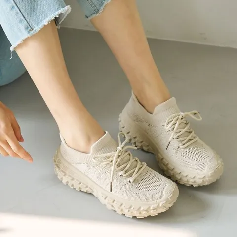 에스유니 발편한 어글리 니트 스판 삭스 통굽 키높이 스니커즈