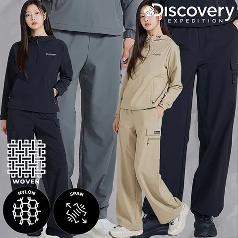 [ 롯데백화점 ]디스커버리 이월할인 여성 가을 우븐 에센셜 트레이닝 스트링 팬츠 DWTP36044