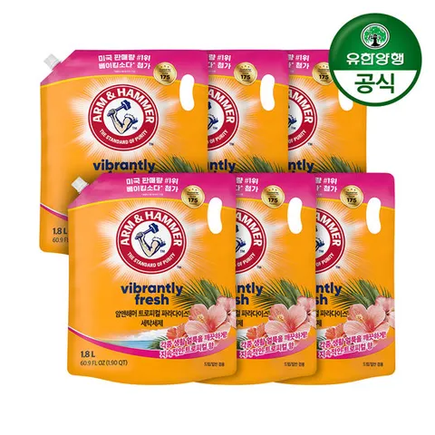 암앤해머 세탁세제 리필 트로피칼 파라다이스 1.8L 6개