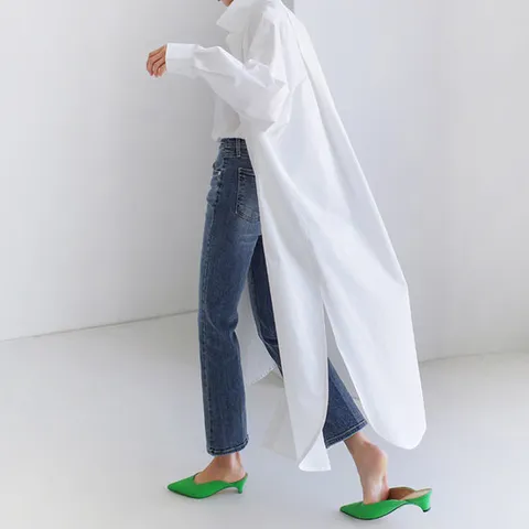 [이쁘다] 메르디 카라 롱 셔츠