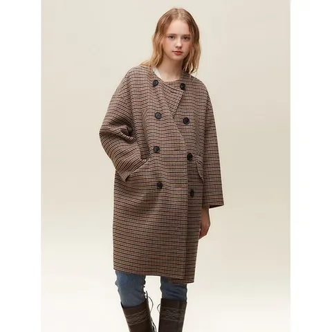 [써스데이아일랜드]노카라 더블여밈 코트(T228MCT242W)