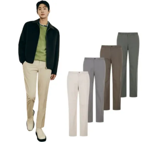 [ 롯데백화점 ][에디션앤드지]사이드 밴딩 면스판 치노 팬츠/슬랙스 7종 NEE3PP1901