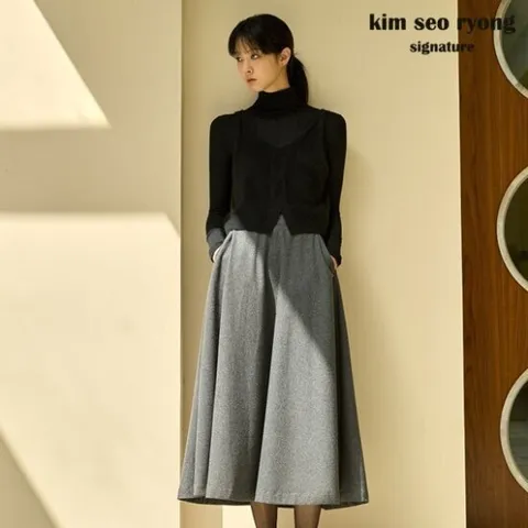 김서룡 시그니처  NEW 울블렌드 맥시 스커트 [최초2만원세일]