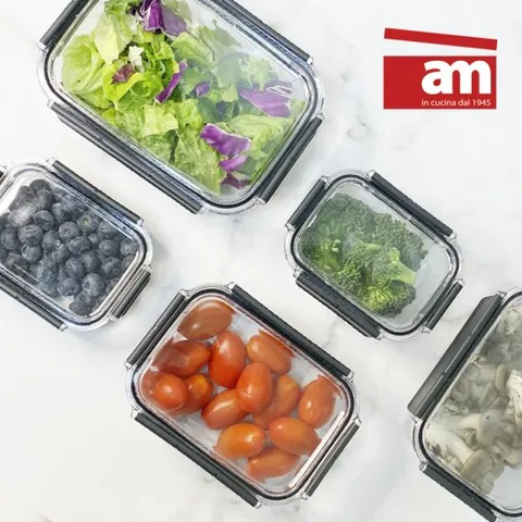 [3종세트]am 트라이탄 밀폐용기 400+600+900ml 반찬통 소분 투명