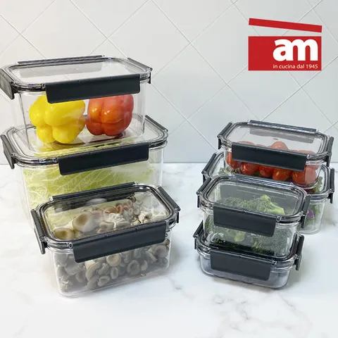 [3종세트]am 트라이탄 밀폐용기 600+900+1300ml 반찬통 소분