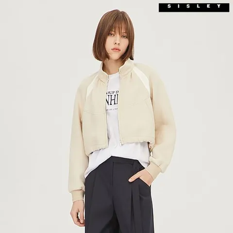 [시슬리]시슬리 하이디 저지 크롭 점퍼 SAJP05311_BE