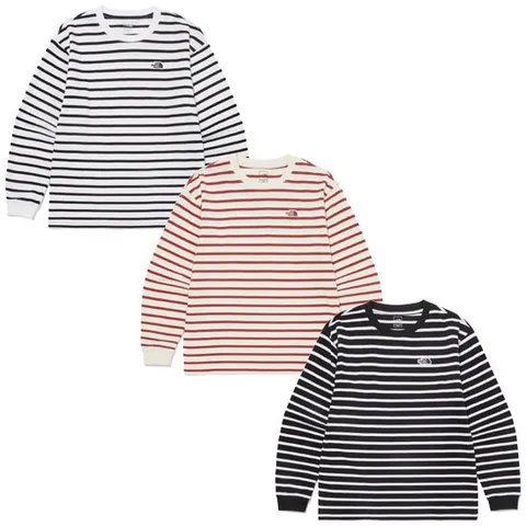 [ 현대백화점 ]노스페이스키즈 글렌 스트라이프 긴팔 라운드 티(NT7TQ51ALL)