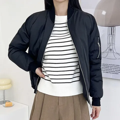 [sado]여성 겨울패딩 블루종 항공점퍼 빅사이즈 국내산 2071G