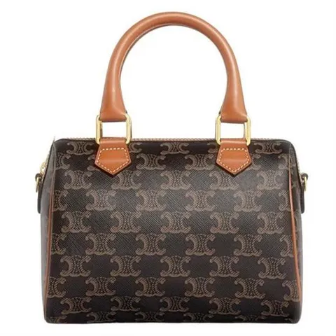 (명품) 셀린느 스몰 보스턴 트리옹프 캔버스 카프스킨