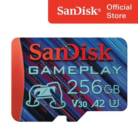 샌디스크 게임플레이 microSD 256GB 256기가  메모리 로딩시간단축 게임성능최적화 게이밍 마이크로SD카드 GamePlay SDSQXAV