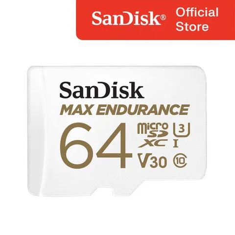 샌디스크 맥스 엔듀런스 microSDHC Card 64GB 64기가 액션캠 블랙박스 CCTV 지속촬영 연속촬영 최적화 극한의내구성 마이크로SD카드 Max Endurance SDSQQVR