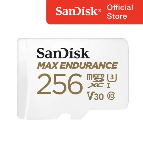 샌디스크 맥스 엔듀런스 microSDHC Card 256GB 256기가 액션캠 블랙박스 CCTV 지속촬영 연속촬영 최적화 극한의내구성 마이크로SD카드 Max Endurance SDSQQVR