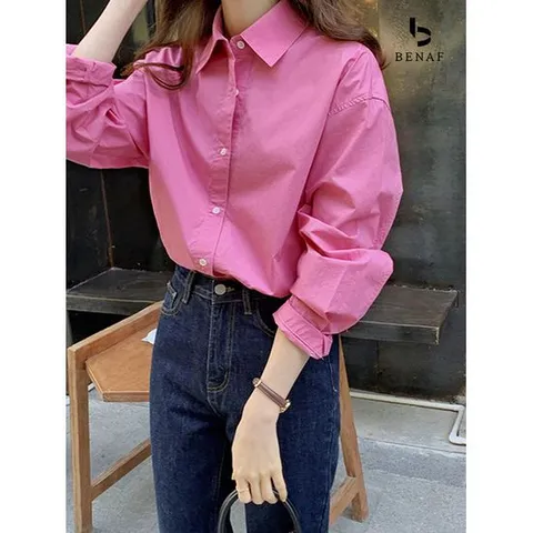 [베나프]딥핑크 베이직 긴팔셔츠_BI3LS002