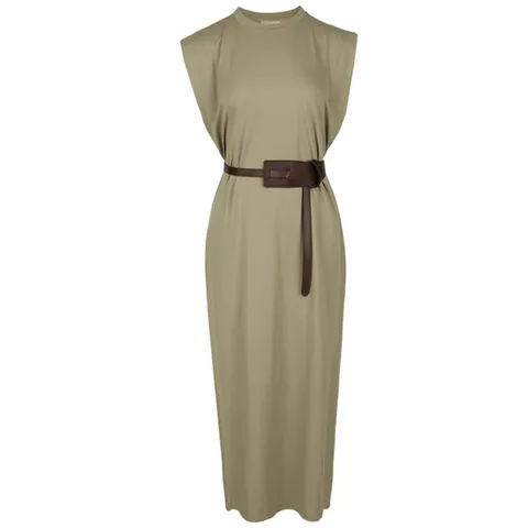 [ 롯데백화점 ][파슨스] Cap-Sleeve Dress Belt Set (MSPS4OP08)