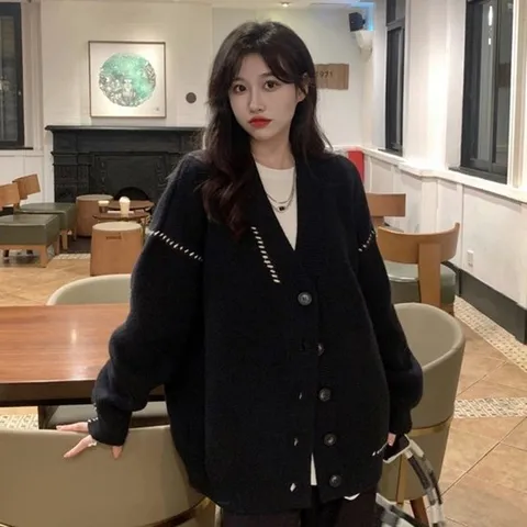 [렐라웨어] 셀루니 오버핏 스웨터 가디건 2color