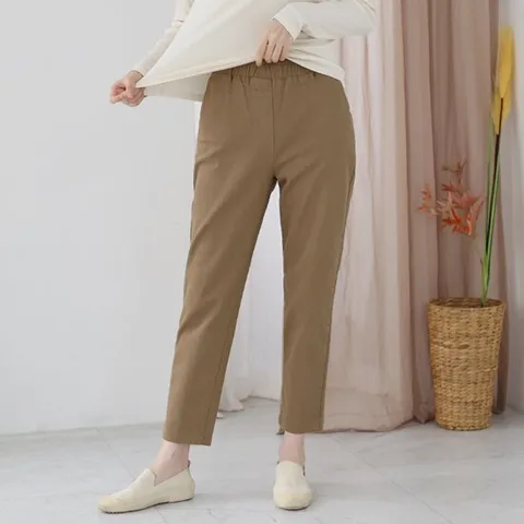 [웬디즈갤러리]포그 면스판 배기 팬츠 OPT106