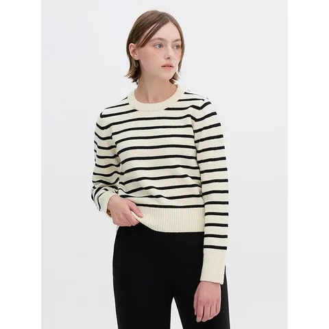 [ 롯데백화점 ][올리브데올리브]울 블렌디드 스트라이프 니트 풀오버 (OH4WPA83)