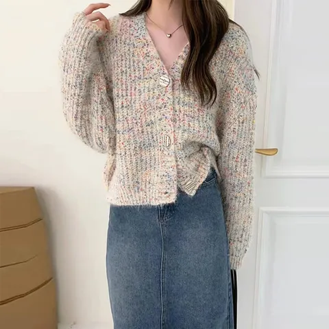 [이쁘다] 비엔 날개사 컬러 니트 가디건