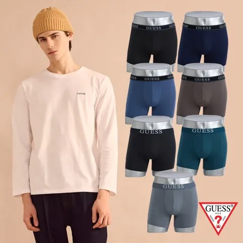 게스 언더웨어 피치기모 소프트핏 롱드로즈 7종 + 티셔츠 1종