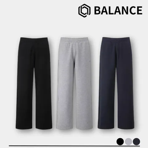 [ 롯데백화점 ][탑텐밸런스] 남성 부드러운 더블니트 2WAY 스트레이트 팬츠 MBF5PT1251 ML 와이드 스웻 팬츠