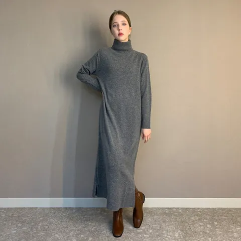 [ 롯데백화점 ][파슨스] High Neck Wool Knit Dress  [PW1Q9NO22]