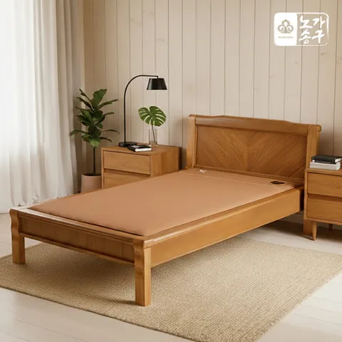 노송가구 소피아 헤링본 황토볼 흙침대 싱글(S)