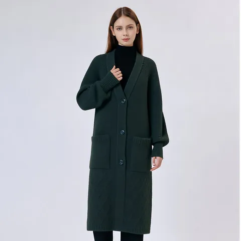 (아날도바시니) 알파카 혼방 니트 롱가디건 (AV12KC02M)